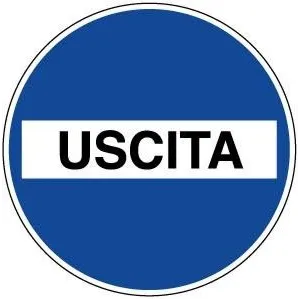 SELF-ADHESIVE SIGN CM.20 'USCITA'