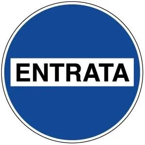 SELF-ADHESIVE SIGN CM.20 'ENTRATA'