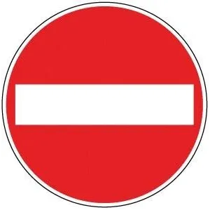 SELF-ADHESIVE SIGN CM. 20 'SENSO VIETATO'