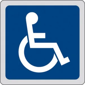 SELF-ADHESIVE SIGN ('DISABILI') CM 16X16