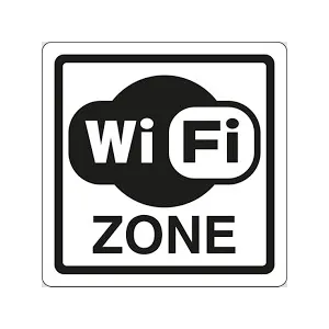 ALUMINIUM SIGN MM.200X200 'WI-FI ZONE'