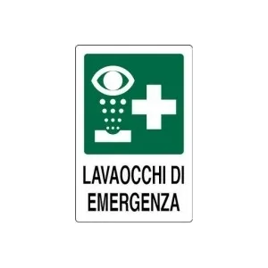 ALUMINIUM SIGN CM.30X20 'LAVAOCCHI DI EMERGENZA'