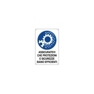 ALUMINIUM SIGN 30X20 'ASSIC.CHE PROTEZIONE E SICUR.SIANO EFF'