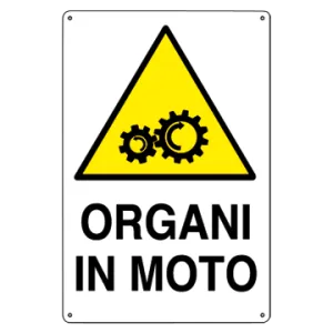 ALUMINIUM SIGN CM 30X20 'ORGANI IN MOVIMENTO'