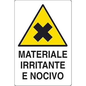 ALUMINIUM SIGN cm 30X20 'MATERIALE IRRITANTE'