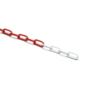 METAL CHAIN DIN 5685/C MM.5 PAINTED WHITE-RED