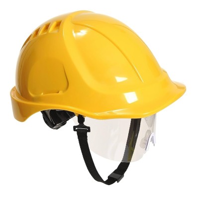 ELMETTO ABS PORTWEST PW54 CON SOTTOGOLA E VISIERA