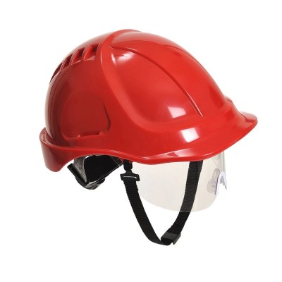 ELMETTO ABS PORTWEST PW54 CON SOTTOGOLA E VISIERA