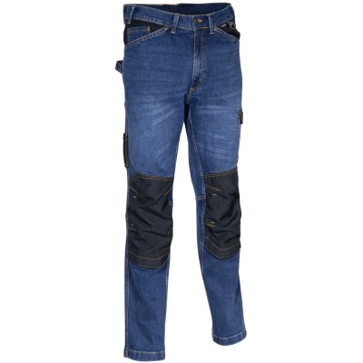 PANTALONE JEANS COFRA VILCHES BLU SCURO COTONE