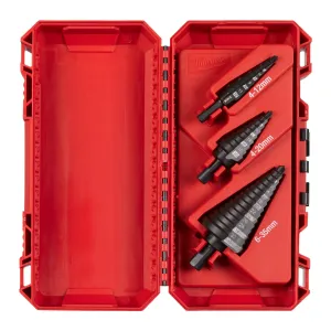 MILWAUKEE STEP DRILL BIT SET 1X4-12/1MM 1X4-20/2MM 1X6-35/2-3MM