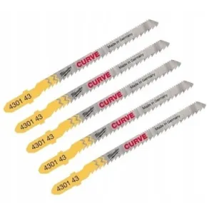 MILWAUKEE JIGSAW BLADE WOOD/PLASTIC CURVE 5PCS