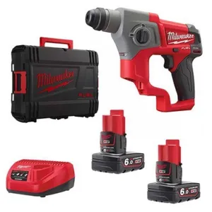 MILWAUKEE CH SDS FUEL 12V COMPACT ROTARY HAMMER 2 BATTERIES 6 AH