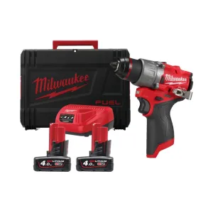 MILWAUKEE FPD2 12V PERCUSSION DRILL 2 BATTERIES 4 AH
