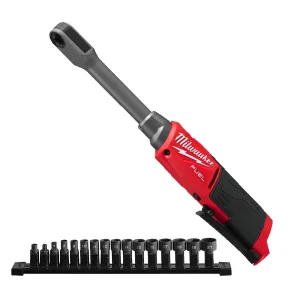 MILWAUKEE FPTR FUEL 12V THROUGH-HOLE RATCHET 2 BATTERIES 2 AH