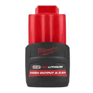 MILWAUKEE 12V 2,5 AH BATTERY
