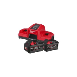 MILWAUKEE FORGE POWER PACK 2 BATTERIES 6AH + DUAL CHARGER