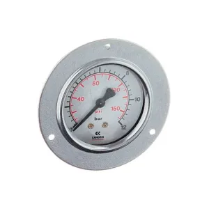 AIR PRESSURE GAUGE 0-12 bar REAR CONNECTION - FLANGED