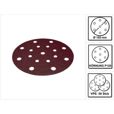 DISCO ABRASIVO FESTOOL D.150 16 FORI GRANA 120
