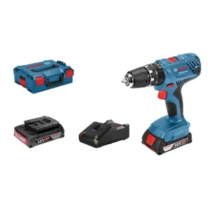 BOSCH GSB 18V-21 CORDLESS DRILL + 2 BATTERIES 2AH
