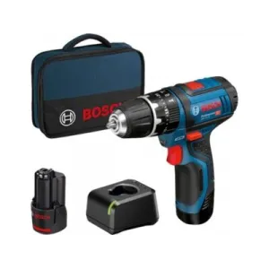 BOSCH GSB 12V-15 PERCUSSION DRILL DRIVER 2 BATTERIES 2Ah