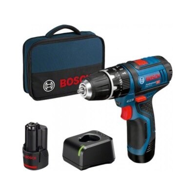 TRAPANO AVVITATORE A PERCUSS. BOSCH GSB 12V-15 2 BATTER. 2Ah
