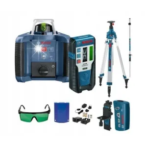 BOSCH GRL 300H LASER LEVEL + TRIPOD, MEASURING ROD ETC.