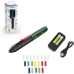 BOSCH GLUEY CORDLESS GLUE PEN WITH VARIOUS COLOUR GLUE