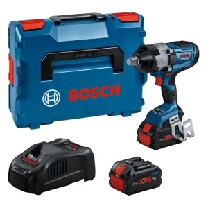 BOSCH GDS 18V-1600HC IMPACT WRENCH 2 PROCORE BATTERIES 8AH