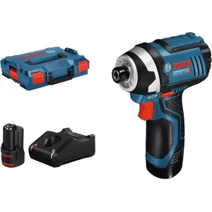 BOSCH GDR 12V105 CORDLESS IMPACT DRIVER 2 BATTERIES 2,0Ah