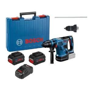 BOSCH GBH 18V-34CF ROTARY HAMMER BITURBO MOTOR 2 BATTERIES 8 AH