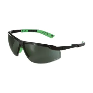 UNIVET MOD 5X8 SAFETY GLASSES GUN/GREEN LENS GREEN