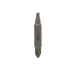DOUBLE-ENDED SLOTTED/CROSS BIT HEXAGON 1/4