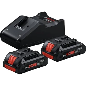 BOSCH POWER PACK 2 PROCORE BATTERIES 4 AH+GAL 18 CHARGER