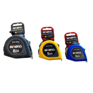 RUBBER-COATED TAPE MEASURE 13MM 2M NON-SLIP