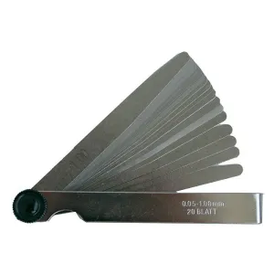 FEELER GAUGE WITH 20 BLADES 0,05-1 LENGTH 100