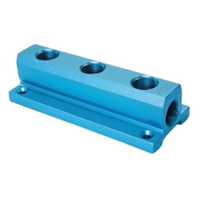 DISTRIBUTORE ANODIZZATO 320/3A 5 FORI DA 1/2