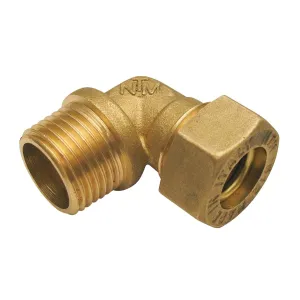 BRASS MALE ELBOW FITTING 1/2X12