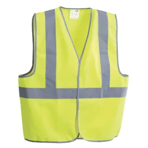 HI-VIS YELLOW BODYWARMER SIZE XXL 100% POLYESTER
