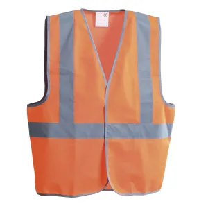 HI-VIS ORANGE BODYWARMER SIZE XXL 100% POLYESTER