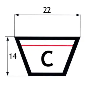 V-BELT SECTION "C" FROM 43 TO 99