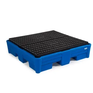 4-DRUM POLYETHYLENE SPILL PALLET WITH COLLECTION BAG