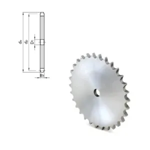 PLATE WHEEL SPROCKET 1" SIMPLEX