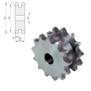 PLATE WHEEL SPROCKET 3/8" DUPLEX