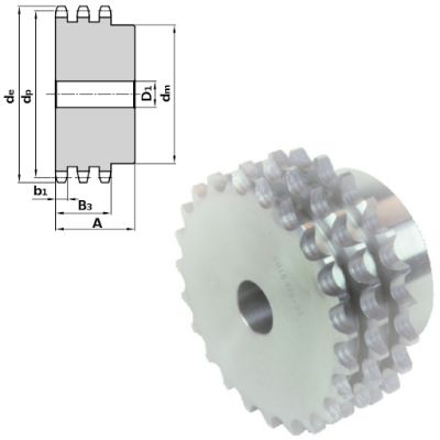 PIGNONE 1.3/4" DOPPIO