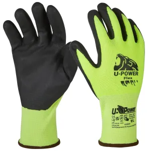 U-POWER FLEX GLOVE SIZE 9 FLUO GREEN/BLACK