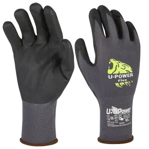 U-POWER FLEX GLOVE SIZE 9 BLACK/GREY