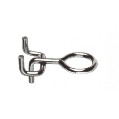 GANCIO PER PANNELLO IN METALLO AD ANELLO