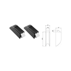 PAIR OF TOP/BOTTOM LATCH BOLTS ANT