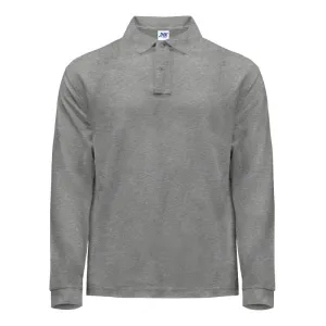 GREY LONG-SLEEVE POLO SHIRT SIZE XXL