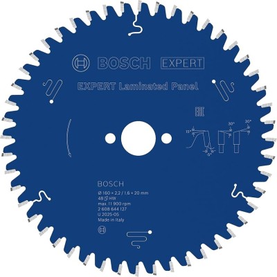 DISCO BOSCH PER LEGNO E PANNELLI LAMINATI EXPERT 160X1,6X20